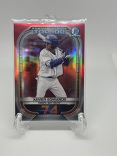 2021 Bowman Chrome Xavier Edwards Scouts Top 100 Red Refractor /5 SSP