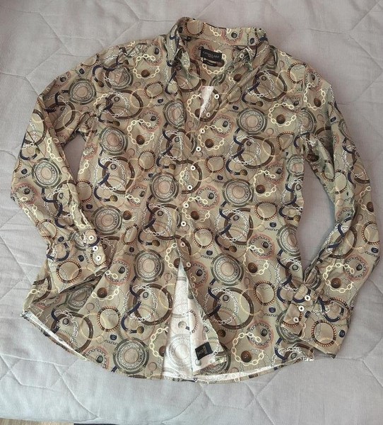 Women Cavallaro Shirt Khaki Cotton 46