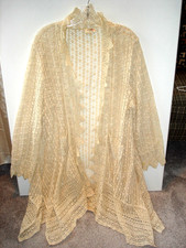 Umgee crocheted open cardigan cottagecore coastal vintage inspired Women's L