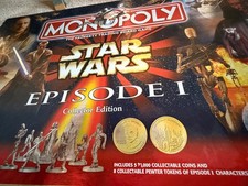 MONOPOLY STAR WARS EPISODE 1 COLLECTOR EDITION BOARD GAME, COMPLETE, HASBRO