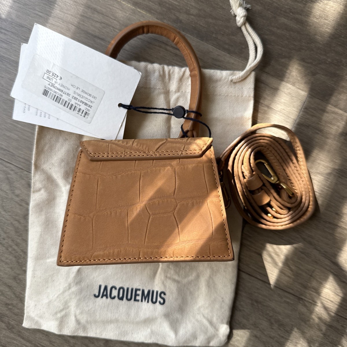 Jacquemus le Chiquito Mini Brown Croc Leather Bag | eBay