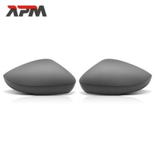 2x Spiegelkappe Links Rechts Grau mit Blinker Lampenloch für VW Skoda Citigo