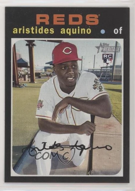 2020 Topps Heritage Action Image Variation Aristides Aquino #54 Rookie RC