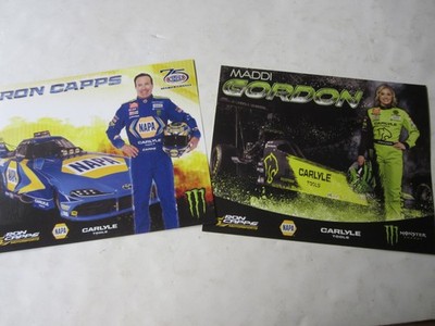 NHRA 26 Ron Capps & Maddi Gordon NAPA/Caryle Tools F/C &T/F Drag Racing Handouts