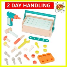 Fix  n  Play Kit   Pretend Play Tool Box   Wooden Toolbox  Accessories 25 Pi...