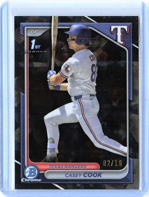 2024 Bowman Draft Casey Cook Chrome Black Refractor Baseball Card #/10