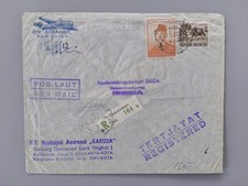 INDONESIEN 1959 R-Brief Jakarta nach Schweden - DEVISENKONTROLLE - Seepost