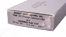 Quality Craft HO Scale Union Pacific Bulkhead Flat Car 2 in 1 Kit #361, NOS