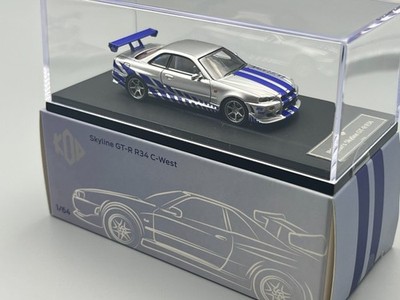 2 Fast 2 Furious Brian's R34 Nissan Skyline GT-R 1/64 scale with