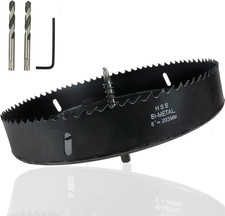 Hole Saw 8-Inch Dia Hole Cutter Drill Bit for Drilling Holes in Wood, Plastic,