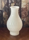 Vintage Honeycomb White Milk Glass Hurricane Lamp Shade Chimney For 3” Fitter