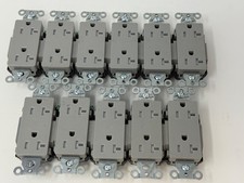 Hubbell 20A 125V Spec Grade Tamper Resistant Duplex Receptacle Gray Lot of 9