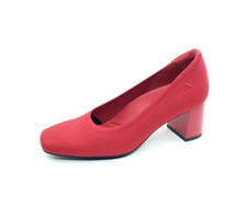 VIVAIA Elize Womens Pumps Block Heel Red Knit Square Toe Size 8