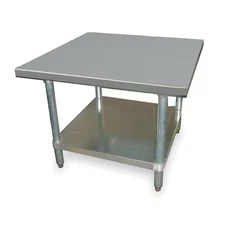 Fixed Work Table, Ss, 24" W, 24" D,  2Kre3