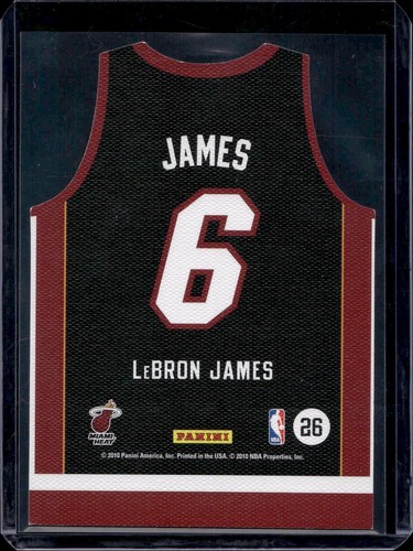 2010-11 Panini Threads #26 LeBron James Team Threads Away - 第 2/2 張圖片