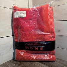 NEW Eddie Bauer Home Red Orange Towel 40x72 Sealed Dots