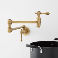 Signature Hardware 488311 4.6 GPM Double Handle Wall Mounted Retractable Pot