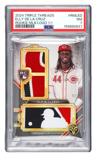 2024 Topps Triple Threads Elly De La Cruz RC MLB Logoman 1/1 PSA 7