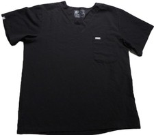FIGS Leon Men L Black V-Neck Technical Collection Pocket Medical Nurse Scrub Top