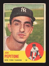 Joe Pepitone 1963 Topps #183 TYW7 crease
