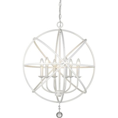 Z-Lite 458-24MW Tull 6 Light 24 inch Matte White Chandelier Ceiling Light