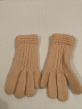 Pale pink knit gloves, c. 1960s