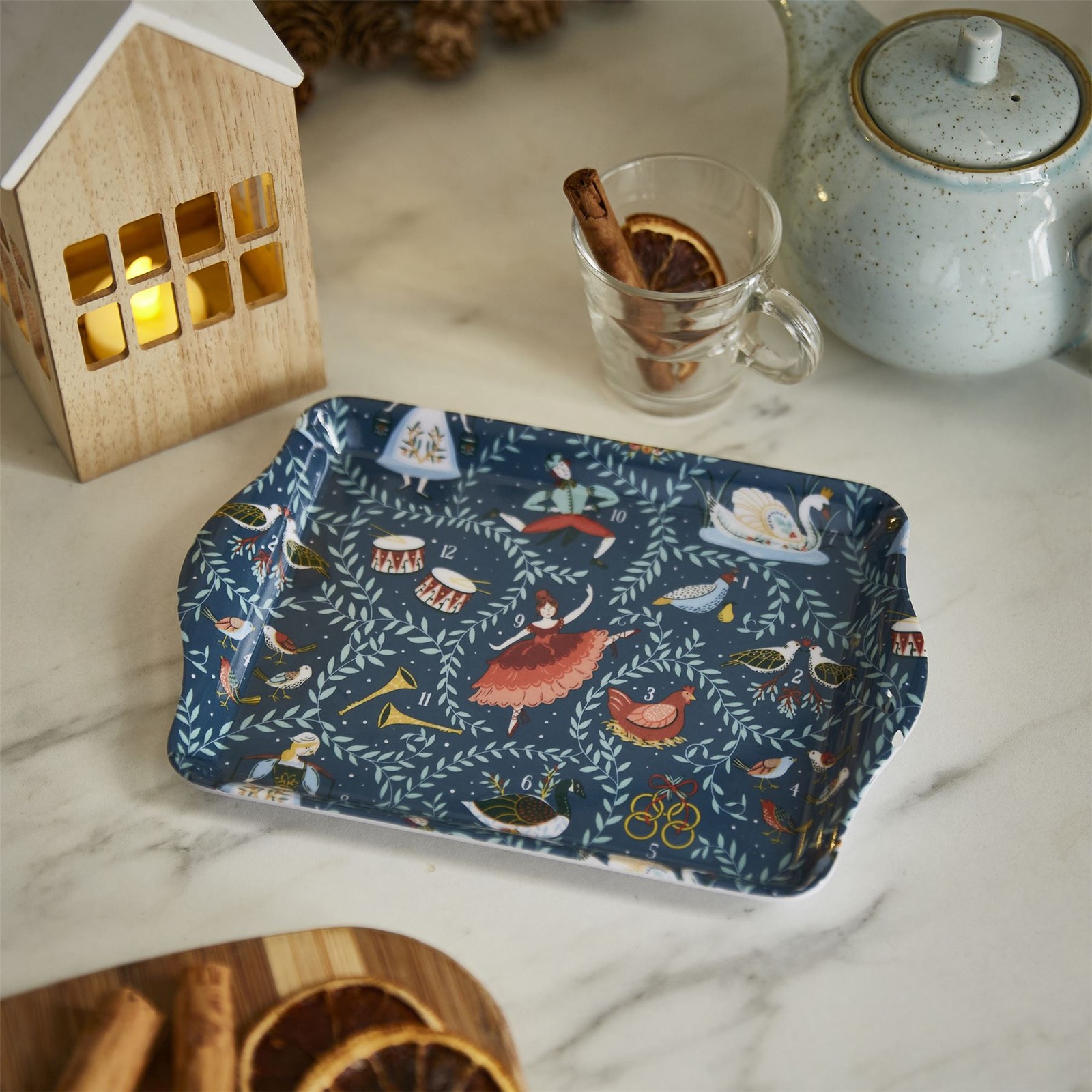 Tray - Scatter Ulster Weavers 12 Days of Christmas 70% Polypropylene Blue