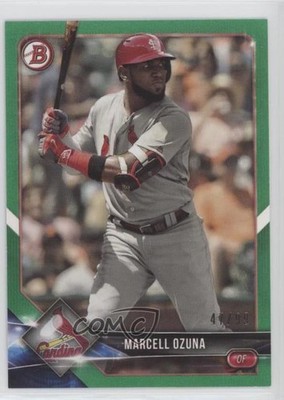 2018 Bowman Green 47/99 Marcell Ozuna #51 0t2