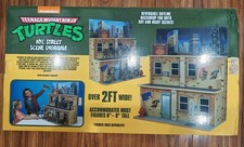 NECA TMNT Teenage Mutant Ninja Turtles Cartoon Street Scene Diorama NEW Sealed