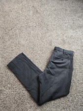 Uniqlo HEATTECH Smart Pants Mens 32x30 Gray Straight Leg Flat Front Stretch