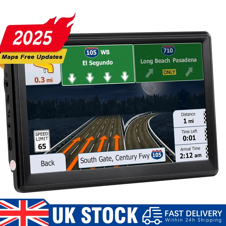 9" Truck Car Sat Nav GPS Navigation 8GB for HGV LGV Lorry UK & EU Maps POI