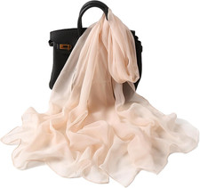 Long Chiffon Sheer Scarf for Womens