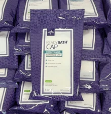 Medline ReadyBath Scented Rinse Free Shampoo and Conditioning Caps 15 pack