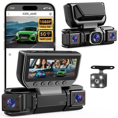 4 Kanal 360° Panorama Dashcam Nachtsicht Autokamera 1080P Nachtsicht Parkmonitor