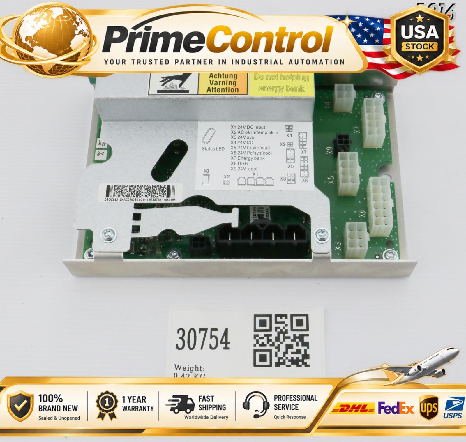 30754 ABB DSQC662 POWER DISTRIBUTION UNIT, 3HAC026254-001 US Free TAX