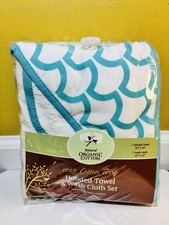 100 Natural Organic Cotton Baby Girl Hooded Towel  Wash Cloth Set Extra Soft
