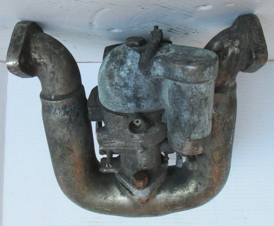 Carburador Cadillac Downdraft 1928 29 30 31 32 con colector de admisión RARO BSMT Foto 3 de 4