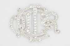 Dior Vintage 1980s Unisex Iconic Logo Insignia Whole Crystals Pendant *Read*