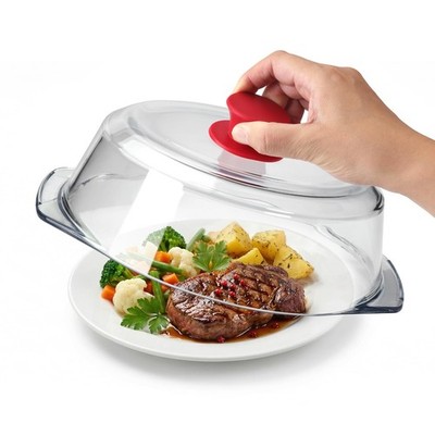 [Upgrade] Glass Microwave Splatter Cover for Food with Silicone Handle & Cera...
