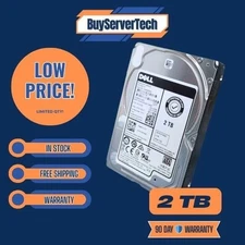 DELL 0VR92X 2TB HDD 7.2K RPM 2.5" 6Gb/s SATA Model: ST2000NX0423 DP/N: VR92X