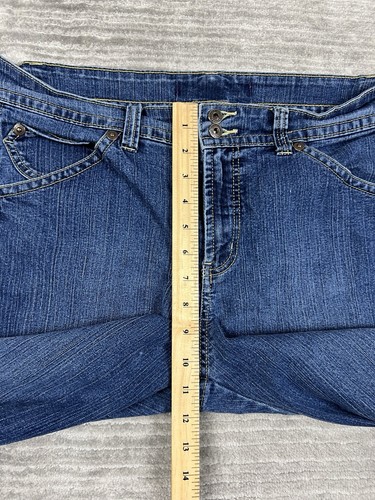Gloria Vanderbilt Jeans Womens 14 Blue Capri Dark Wash Cuffed - Picture 6 of 10