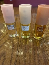 Set Of 3 ~  1 oz  Jovan White Musk, Coty Wild Musk, & Vanilla Musk- New No Box