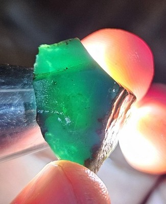 4,9grs GEM SILICA CHRYSOCOLLA Emeraldine Lily Mine Peru Chalcedon S132