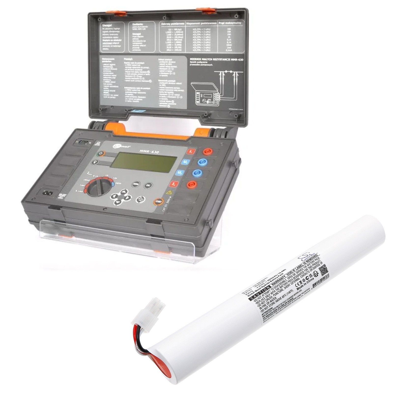 BATTERIE 3000mAh Type WAAKU03 AKU-03 For SONEL MMR-620 MMR-630 Micro-Ohmmeters