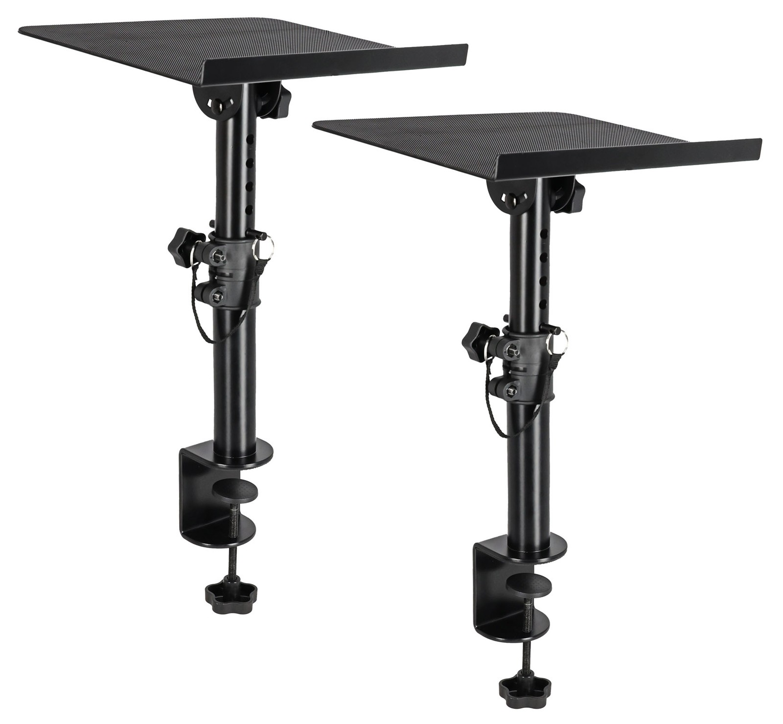Rockville DMS75 Pair Studio Monitor Speaker Stands, Desk Cla