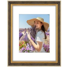 Golden State Art, 11x14 Ornate Picture Frame for 8x10 Photo with Mat or 11x14...