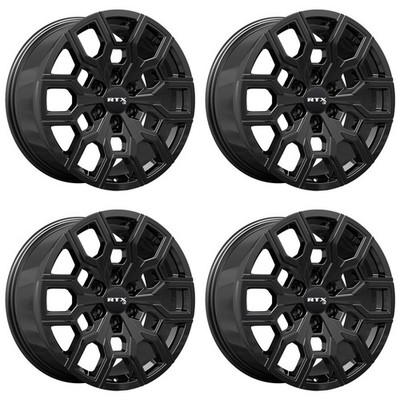 Set of 4 17in Black Alloy Wheel Rims for 2005+ Cadillac, RTXC96D 17x9 6x139.7 ET