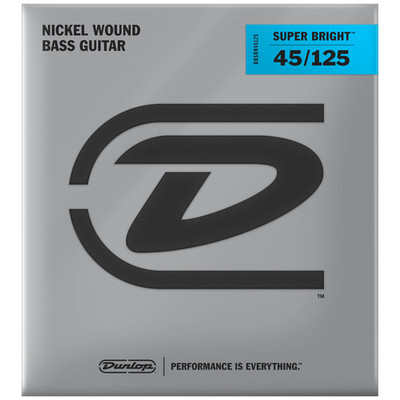 Dunlop Super Bright Nickel Wound 5-String Bass Strings 45-125, DBSBN45125