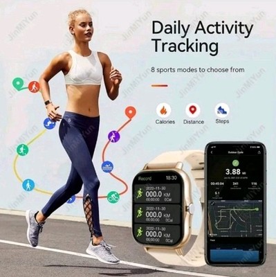 Unisex Smartwatch 1,83'' Fitness Tracker Bluetooth Anruffunktion  Pink 