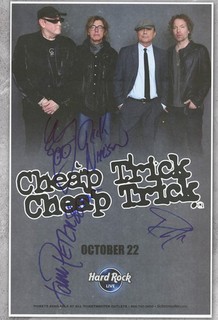 Cheap Trick autographed gig poster Tom Petersson Rick Nielsen and Robin Zander